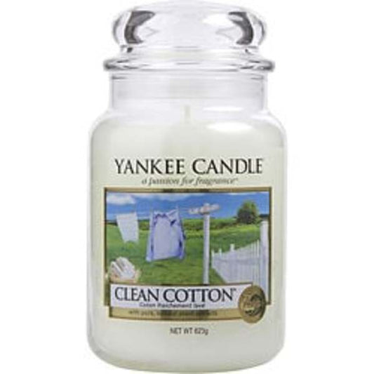 YANKEE CANDLE by Yankee Candle CLEAN COTTON SCENTED LARGE JAR 22 OZ For Anyone