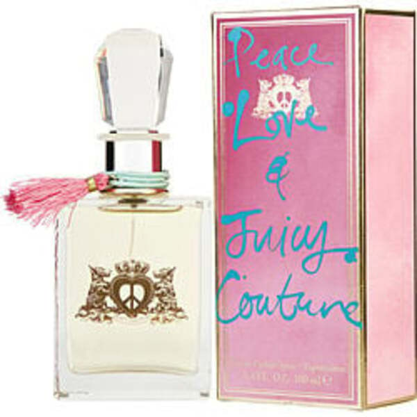 PEACE LOVE & JUICY COUTURE by Juicy Couture EAU DE PARFUM SPRAY 3.4 OZ (NEW PACKAGING) For Women