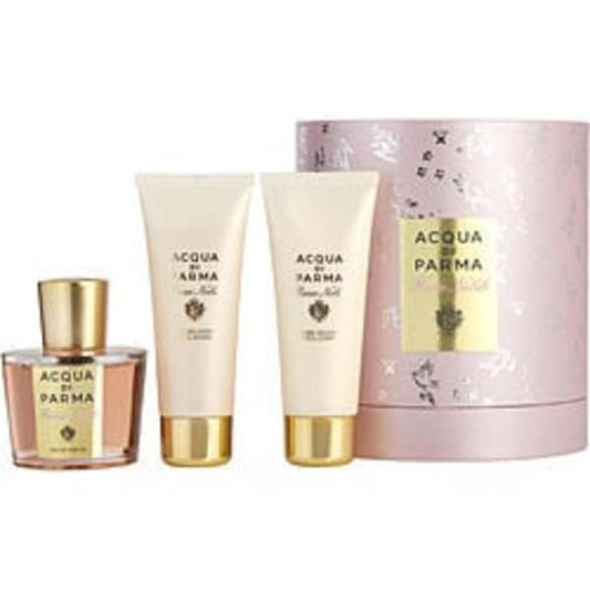 ACQUA DI PARMA ROSA NOBILE by Acqua di Parma EAU DE PARFUM SPRAY 3.4 OZ & BODY CREAM 2.5 OZ & BATH AND SHOWER GEL 2.5 OZ For Women