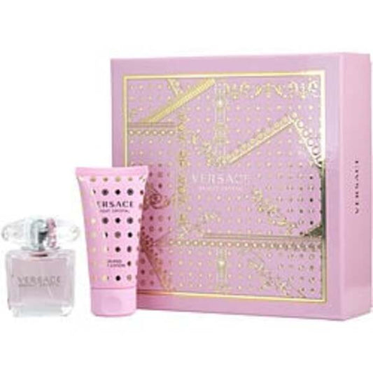 VERSACE BRIGHT CRYSTAL by Gianni Versace EDT SPRAY 1 OZ & BODY LOTION 1.7 OZ For Women