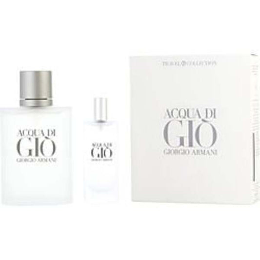 ACQUA DI GIO by Giorgio Armani EDT SPRAY 3.4 OZ & EDT SPRAY 0.5 OZ For Men