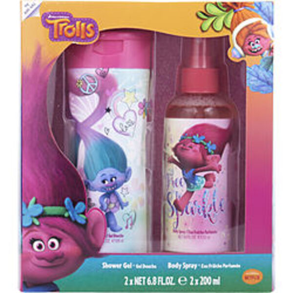 TROLLS by DreamWorks BODY SPRAY 6.8 OZ & SHOWER GEL 6.8 OZ For Women