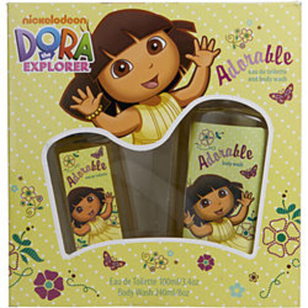 DORA THE EXPLORER by Compagne Europeene Parfums ADORABLE EDT SPRAY 3.4 OZ & BODY WASH 8 OZ For Women