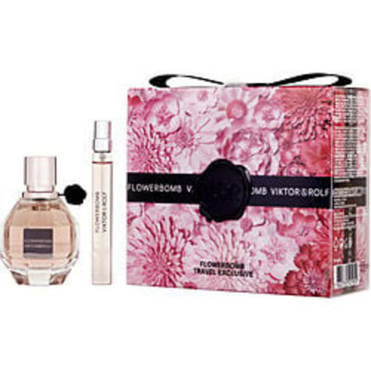 FLOWERBOMB by Viktor & Rolf EAU DE PARFUM SPRAY 1.7 OZ & EAU DE PARFUM SPRAY 0.34 OZ MINI For Women