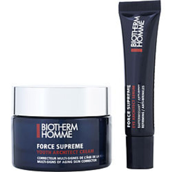 Biotherm by BIOTHERM Homme Force Supreme Anti-Aging Power Duo: Force Supreme Youth Architect Cream 1.7 oz + Force Supreme Eye Architect Serum 0.5 oz For Women