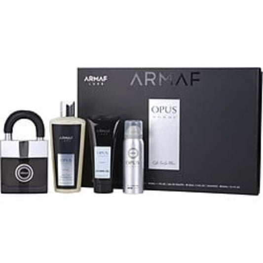 ARMAF OPUS by Armaf EDT SPRAY 3.4 OZ & SHOWER GEL 3.4 OZ & PERFUME BODY SPRAY 1.7 OZ & SHAMPOO 8.4 OZ For Men