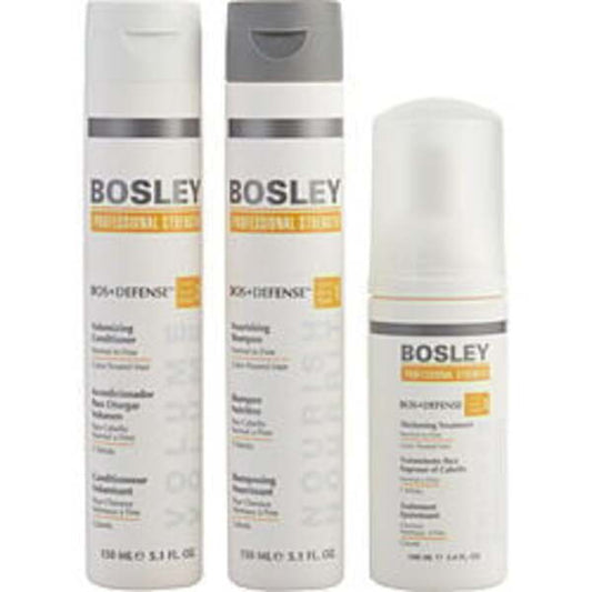 BOSLEY by Bosley HC_GIFT SET-3 PIECE - BOS DEFENSE NOURISHING SHAMPOO FOR COLOR TREATED HAIR 5.1 OZ & BOS DEFENSE VOLUMIZING CONDITIONER FOR COLOR TREATED HAIR 5.1 OZ & BOS DEFENSE THICKENING TREATMENT FOR COLOR TREATED HAIR 3.4 OZ For Anyone