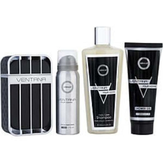 ARMAF VENTANA by Armaf EAU DE PARFUM SPRAY 3.4 OZ & SHOWER GEL 3.4 OZ & SHAMPOO 8.4 OZ & BODY SPRAY 1.7 OZ For Men