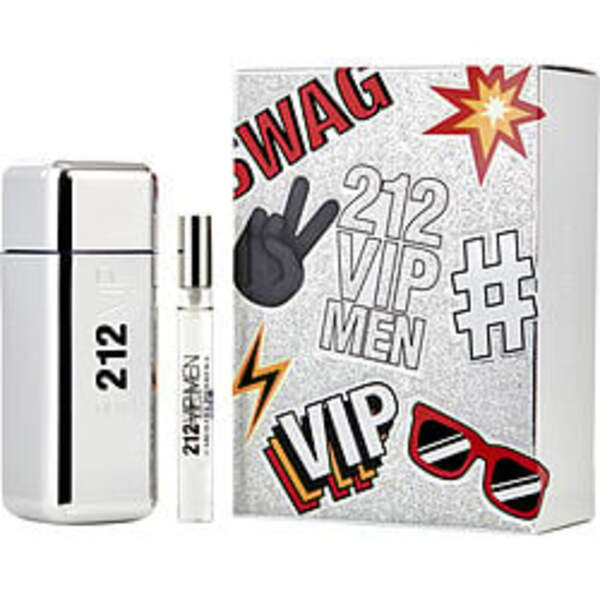 212 VIP by Carolina Herrera EDT SPRAY 3.4 OZ & EDT SPRAY .34 MINI For Men