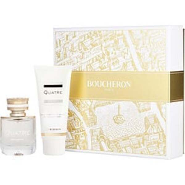 BOUCHERON QUATRE by Boucheron EAU DE PARFUM SPRAY 1.7 OZ & BODY LOTION 3.4 OZ For Women