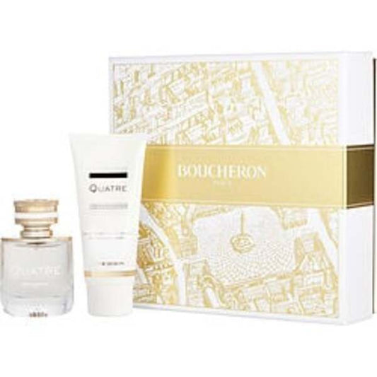 BOUCHERON QUATRE by Boucheron EAU DE PARFUM SPRAY 1.7 OZ & BODY LOTION 3.4 OZ For Women