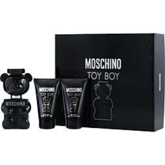 MOSCHINO TOY BOY by Moschino EAU DE PARFUM SPRAY 1.7 OZ & SHOWER GEL 1.7 OZ & AFTERSHAVE BALM 1.7 OZ For Men