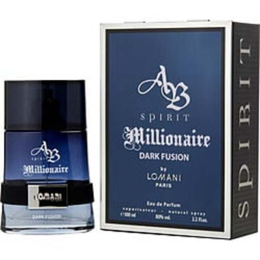 AB SPIRIT MILLIONAIRE DARK FUSION by Lomani EAU DE PARFUM SPRAY 3.3 OZ For Men