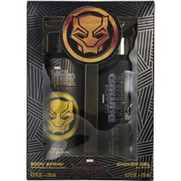 BLACK PANTHER by Marvel BODY SPRAY 6.8 OZ & SHOWER GEL 8.5 OZ For Men