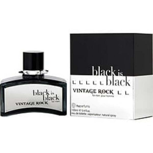 BLACK IS BLACK VINTAGE ROCK by Nuparfums EDT SPRAY 3.4 OZ For Men