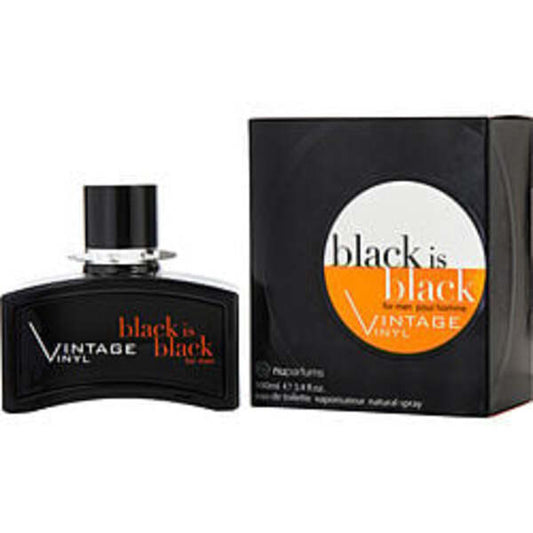 BLACK IS BLACK VINTAGE VINYL by Nuparfums EDT SPRAY 3.4 OZ For Men