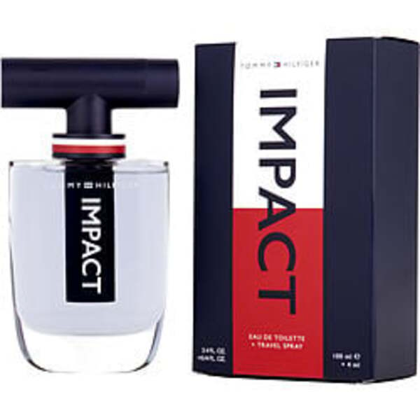 TOMMY HILFIGER IMPACT by Tommy Hilfiger EDT SPRAY 3.4 OZ & EDT TRAVEL SPRAY 0.14 OZ MINI For Men