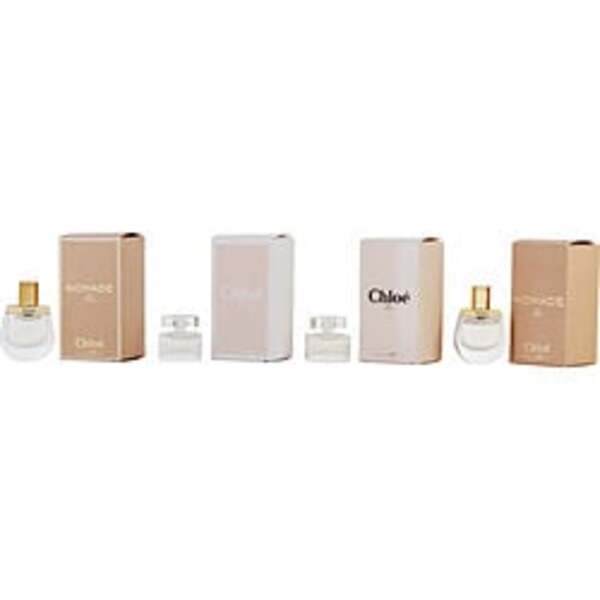 CHLOE VARIETY by Chloe 4 PIECE WOMENS VARIETY NOMADE EAU DE PARFUM & CHLOE NEW EDT & CHLOE NEW EAU DE PARFUM & NOMADE EDT AND ALL 0.17 OZ MINIS For Women