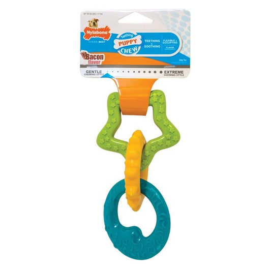 Nylabone Puppy Power Chew Puppy Teething Rings Bacon; 1ea-SMall-Regular 1 ct