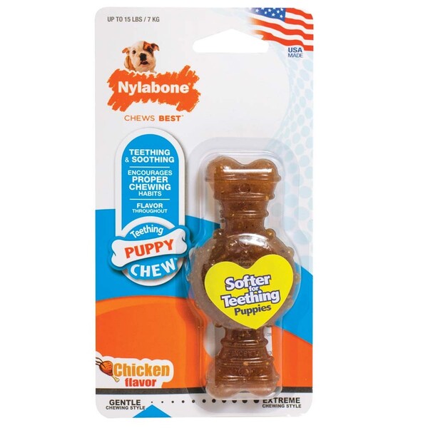 Nylabone Puppy Chew Ring Bone Chicken; 1ea-XS-Petite 1 ct