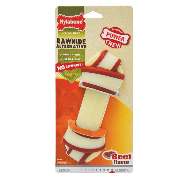 Nylabone Power Chew Rawhide Knot Chew Bone Beef; 1ea-Large-Giant 1 ct