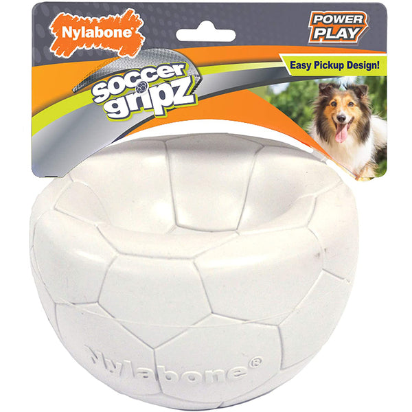 Nylabone Power Play Gripz Dog Soccer Ball Toy with Easy Pickup Design Soccer; 1ea-Medium 1 ct