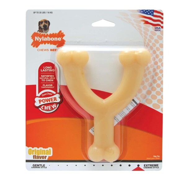 Nylabone Wishbone Power Chew Dog Toy Adult Dog Original; Original; 1ea-Medium-Wolf 1 ct