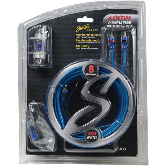 Stinger SSK8 Select Series Wiring Kit with Ultra-Flexible Copper-Clad Aluminum Cables (8 Gauge)