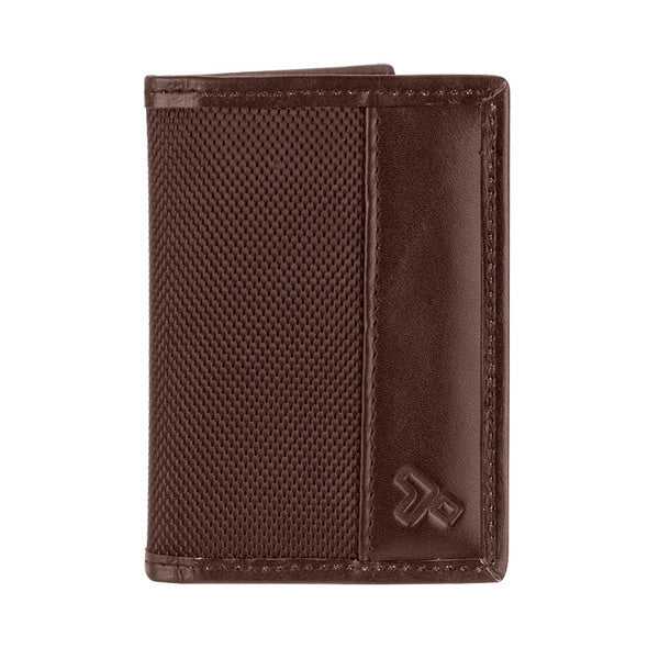 Travelon Hack-Proof RFID Blocking Bifold Card Holder Slim Wallet Brown